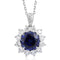 PT950 Cultivation Diamond Cultivation Blue Treasure Pendant (without chain) (NRUR1800 Platinum)