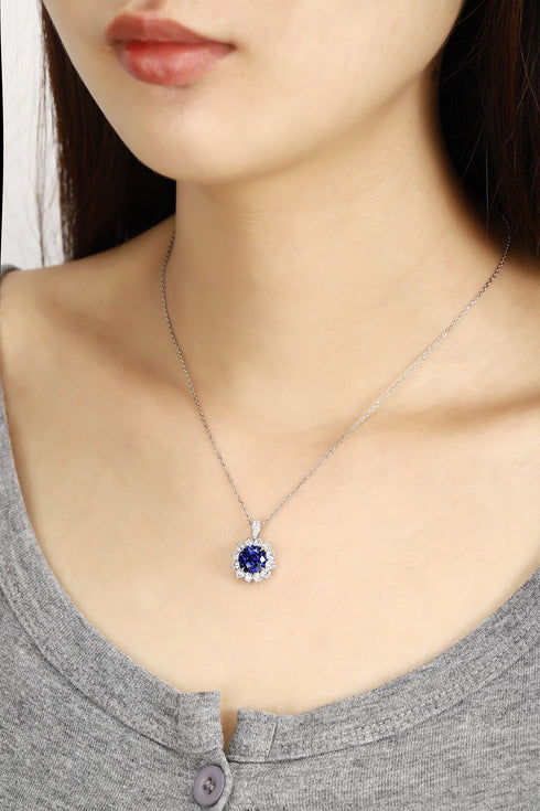 PT950 Cultivation Diamond Cultivation Blue Treasure Pendant (without chain) (NRUR1800 Platinum)