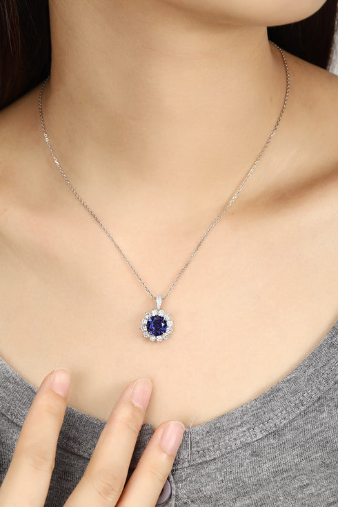 PT950 Cultivation Diamond Cultivation Blue Treasure Pendant (without chain) (NRUR1800 Platinum)