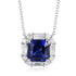 PT950 Lab-grown Diamond and Sapphire Necklace (PRURN037 Platinum)