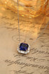 PT950 Lab-grown Diamond and Sapphire Necklace (PRURN037 Platinum)