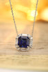 PT950 Lab-grown Diamond and Sapphire Necklace (PRURN037 Platinum)