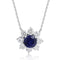 PT950 lab-grown sapphire necklace (NSAB18243 Platinum )