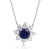 PT950 lab-grown sapphire necklace (NSAB18243 Platinum )
