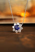 PT950 lab-grown sapphire necklace (NSAB18243 Platinum )