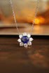 PT950 lab-grown sapphire necklace (NSAB18243 Platinum )