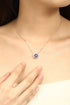 PT950 lab-grown sapphire necklace (NSAB18243 Platinum )
