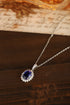 PT950 Cultured Diamond and Cultured Sapphire Pendant (without chain) (JSABN088 Platinum)
