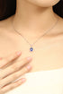 PT950 Cultured Diamond and Cultured Sapphire Pendant (without chain) (JSABN088 Platinum)