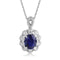 PT950 Cultivated Diamond Cultivated sapphire Pendant (chain not included) (PN103 Platinum)