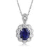 PT950 Cultivated Diamond Cultivated sapphire Pendant (chain not included) (PN103 Platinum)