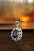 PT950 Cultivated Diamond Cultivated sapphire Pendant (chain not included) (PN103 Platinum)