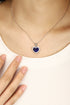 PT950 Cultivated Diamond Cultivated Sapphire Pendant (Chain not included) (NSAB18319 Platinum)
