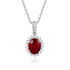 PT950 Cultivated Diamond Cultivated Rubberstone Pendant (Chain not included) (JRURN088 Platinum)