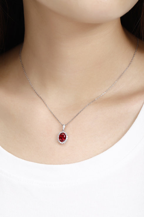 PT950 Cultivated Diamond Cultivated Rubberstone Pendant (Chain not included) (JRURN088 Platinum)