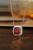 PT950 cultivated diamond cultivated ruby necklace (PRUEN037 Platinum)