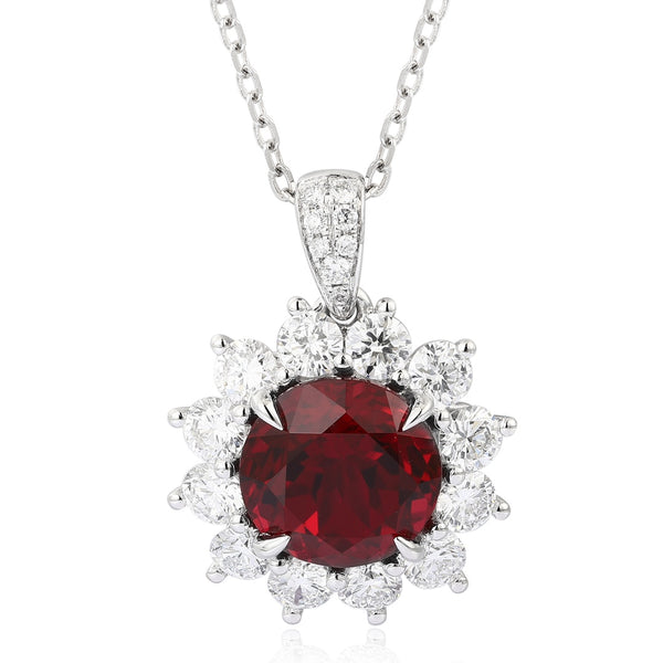 PT950 Cultivated Diamond Cultivated Rubberstone Pendant (Chain not included) (NRUR1800 Platinum)