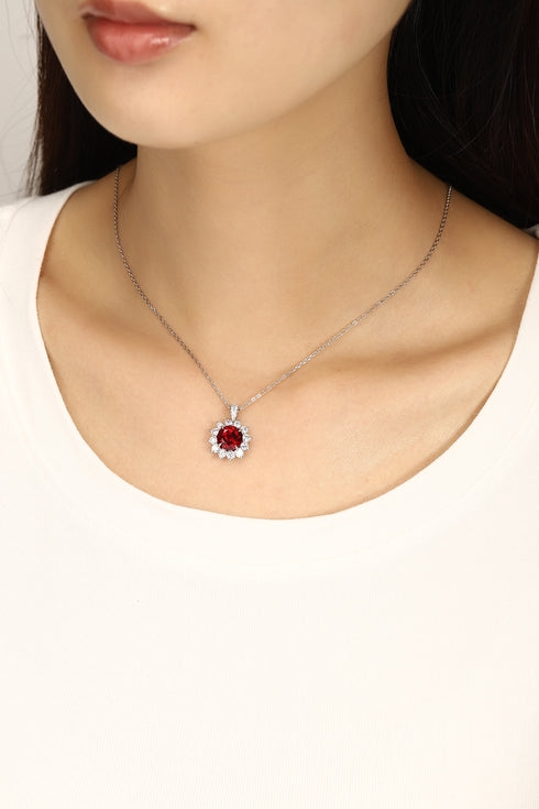 PT950 Cultivated Diamond Cultivated Rubberstone Pendant (Chain not included) (NRUR1800 Platinum)