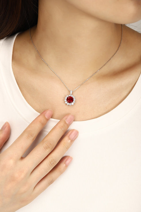 PT950 Cultivated Diamond Cultivated Rubberstone Pendant (Chain not included) (NRUR1800 Platinum)