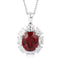 PT950 Cultivated Diamond Cultivated Rubberstone Pendant (Chain not included) (POSN586)