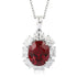 PT950 Cultivated Diamond Cultivated Rubberstone Pendant (Chain not included) (POSN586)
