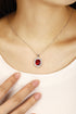 PT950 Cultivated Diamond Cultivated Rubberstone Pendant (Chain not included) (POSN586)