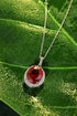 S925 silver cultivated red gem necklace (JRURRN089Y)