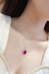S925 silver cultivated red gem necklace (JRURRN089Y)