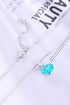 S925 silver-cultured Paraiba necklace (JN031Y)