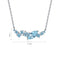 S025 Silver Blue Horse Eye Necklace (PMSBN020Y-A)