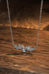 S025 Silver Blue Horse Eye Necklace (PMSBN020Y-A)