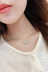 S025 Silver Blue Horse Eye Necklace (PMSBN020Y-A)