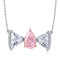 S925 Silver Pink Zirconia water drop necklace (NPSP92122)