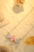 S925 Silver Pink Zirconia water drop necklace (NPSP92122)