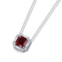 S925 Silver Cultured Red Gem Necklace (JRURN037Y)