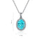 S925 silver cultivated Paraiba necklace (JN089Y)