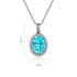 S925 silver cultivated Paraiba necklace (JN089Y)