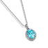 S925 silver cultivated Paraiba necklace (JN089Y)