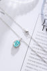 S925 silver cultivated Paraiba necklace (JN089Y)
