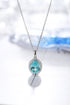 S925 silver cultivated Paraiba necklace (JN089Y)