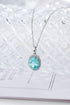 S925 silver cultivated Paraiba necklace (JN089Y)