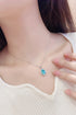 S925 silver cultivated Paraiba necklace (JN089Y)