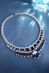 S925 silver synthetic sapphire necklace (JN511Y-A)