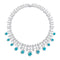 S925 silverr-bred Paraiba luxury Large Set Chain (JN123Y)