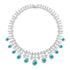 S925 silverr-bred Paraiba luxury Large Set Chain (JN123Y)