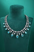S925 silverr-bred Paraiba luxury Large Set Chain (JN123Y)