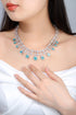 S925 silverr-bred Paraiba luxury Large Set Chain (JN123Y)