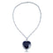 S925 silver synthetic sapphire necklace (JN18514)