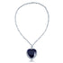 S925 silver synthetic sapphire necklace (JN18514)