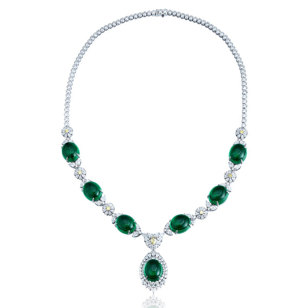 S925 Silver Green Nano Necklace (JN2160Y)